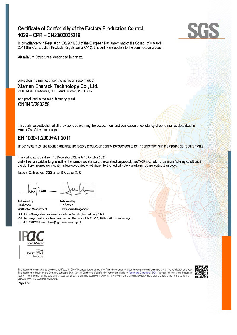 Certifications EN 1090