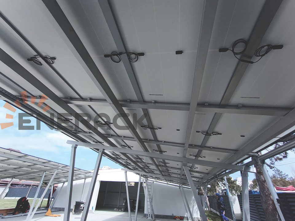 Waterproof carport solar mounting system