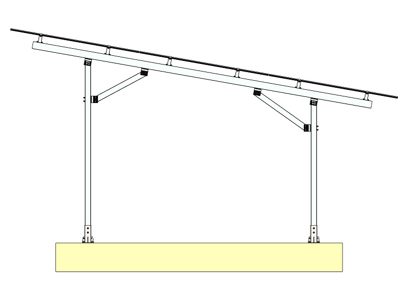 Vertical column solar carport system