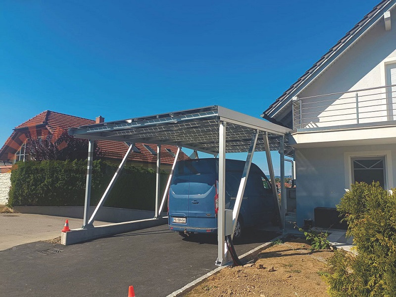 Cas d'installation d'un abri de voiture d'Autriche