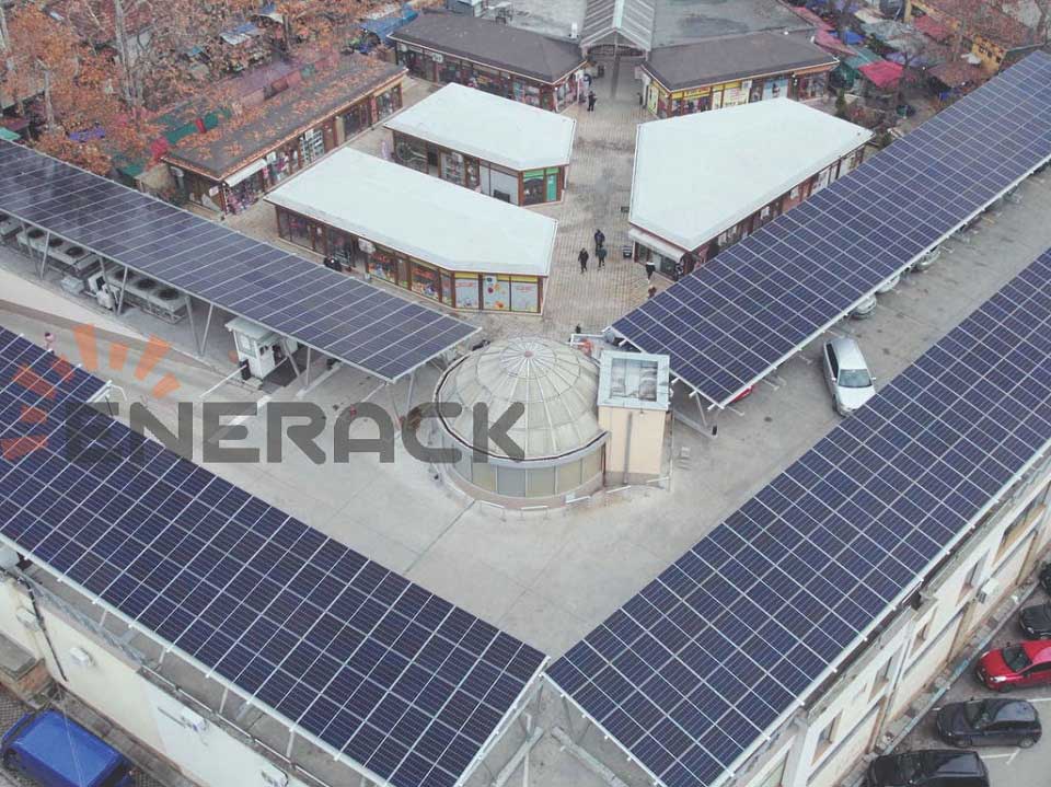 Système de montage solaire pour abri de voiture standard de 300 kW en Bulgarie
        