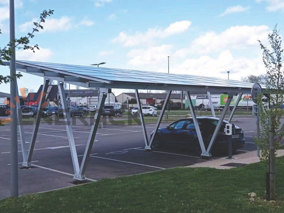 Système de montage solaire pour abri de voiture étanche 15KW en France